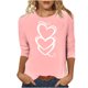 thumbnail image 3 of TaTaai Women's A 3/4 Sleeve Christmas Printed Round-neck Top Gift, 3 of 6