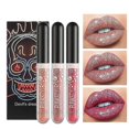 thumbnail image 2 of Elecool 3pcs Glitter Lipstick Set Waterproof Sexy Blue Purple Black Lip Gloss Shiny Lip Tint, 2 of 5