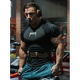 thumbnail image 2 of Youngla T-Shirt Fashion Sports Fitness T-Shirt Quick-Drying Breathable Stretch Fitness Shirt Jogger Sports and Fitness Running Training Quick-Drying Short Sleeve Size S, 2 of 9