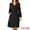 Black, variant on DARING DIVA Long Sleeve V Neck Dress High Waist Layered Dress S Wine Red