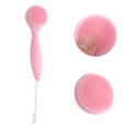 thumbnail image 3 of 1 Pc Soft Silicone Facial Cleansing Brush with Long Handle Pink 5.91"x1.77", 3 of 6