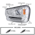 thumbnail image 3 of Spec-D Tuning SMD LED Strip Chrome Projector Headlights Compatible with 2002-2009 Chevy Trailblazer, Left + Right Pair Headlamps Assembly, 3 of 7