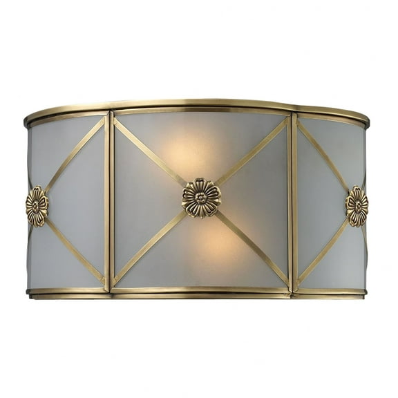 Elk Home 12-Inch Wide Preston Sconce, Traditional, Brushed Brass