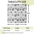 thumbnail image 2 of Halloween Doodle Icons Pattern Square Fitted Tablecloth with Elastic Edge,Square Table Cover,Washable Elastic Table Cover for Home Kitchen Party Decor 34"x34", 2 of 6