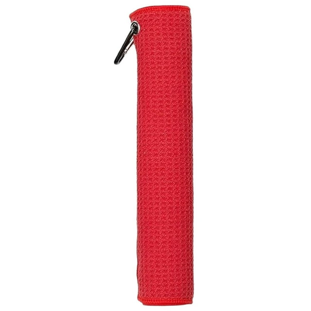 Microfiber Golf Towel 12X12 Inch, Quick Dry Sports Towel with Carabiner Clip, Pattern Cleaning Cloth with Hook & Loop Fastener, Absorbent Gym Travel Bag Essential, Lightweight Portable, 1 Towel
