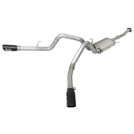 aFe MACHForce XP Exhaust 3in SS Dual Side Exit CB w/ Black Tips 15 Ford F150 Ecoboost