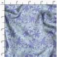 thumbnail image 2 of Soimoi Floral Printed, Cotton Satin Spandex, Sewing Fabric by The Yard 54 Inch Wide, Decorative Fabric for Dresses and Home Accents, Lavender & Off-White, 2 of 6