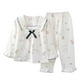 thumbnail image 1 of Odeerbi 2-12 Años Niños Niñas Pijama de Algodón Conjuntos Tops de Manga Larga A Rayas Pantalones Conjunto de Pijama de Dos Piezas, 1 of 3