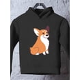 thumbnail image 3 of Cartoon Welsh Corgi Sitting Hoodie Toddler -Image by Shutterstock,  5 Toddler, 3 of 4