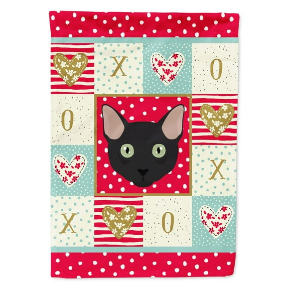 Carolines Treasures CK5131GF Mandalay Cat Love Flag Garden Size Small multicolor