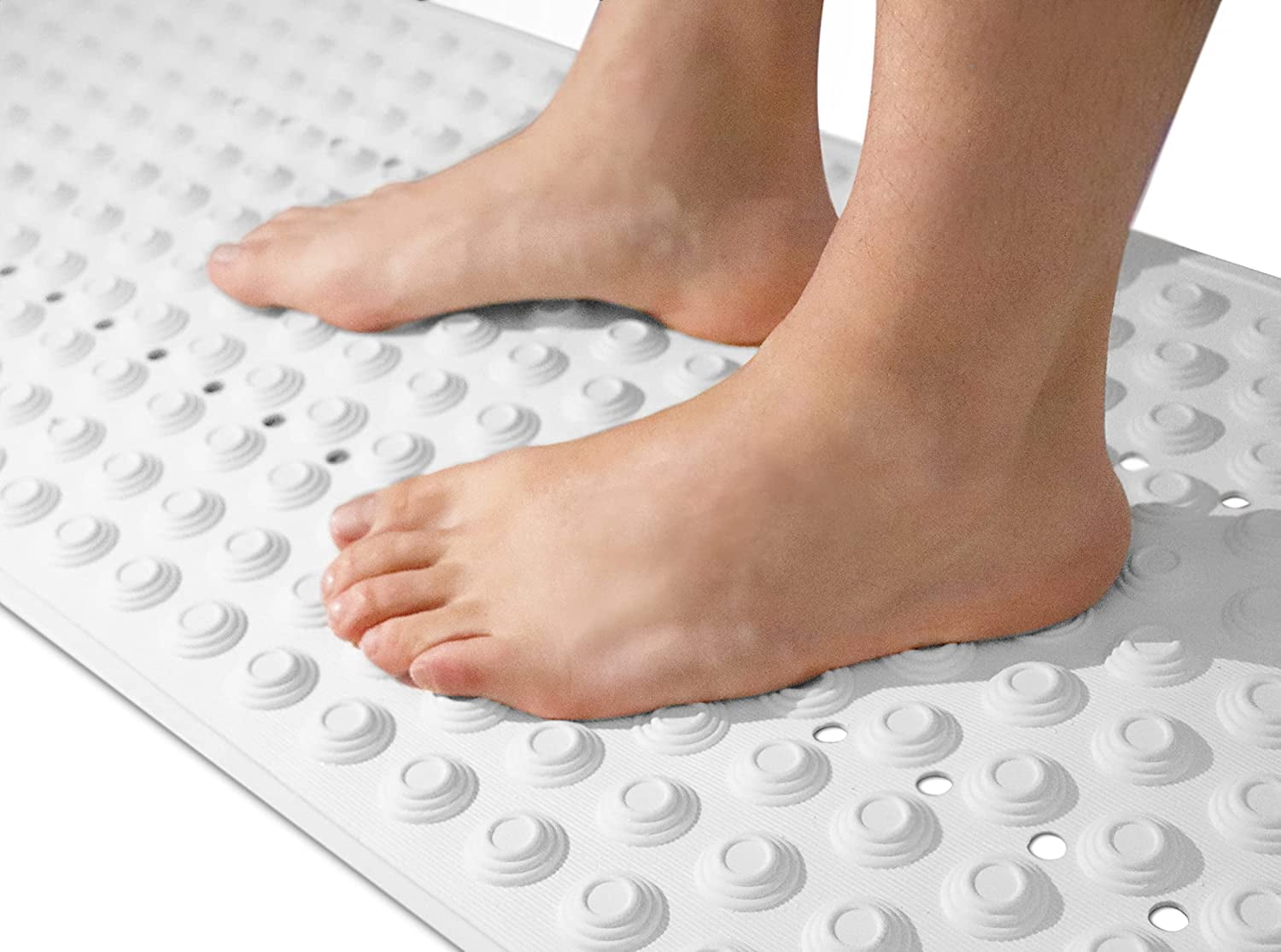 KMINA - Extra Long Bath Mat for Tub Non Slip (41" x 16") - Made in Europe