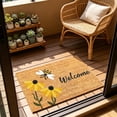 thumbnail image 6 of Durable Coconuts Palm Floor Mat Anti-Slip Rubber Backing Indoor Outdoor Entrance Corridor Doormat Absorbent Wear-Resistant(Khaki), 6 of 6