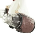 thumbnail image 4 of Chef 8.0" Polystone Figurine Salt and Pepper Shaker Holder with Wood Barrel Accents, by DecMode, 4 of 9