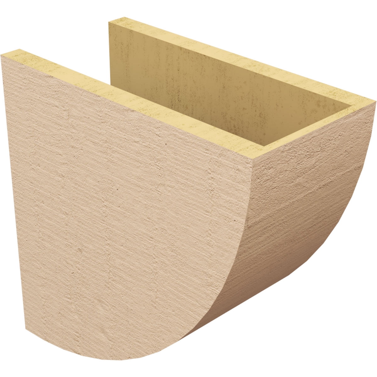 7"W x 14"D x 14"H Classic Durham Rough Cedar Woodgrain TimberThane Corbel, Primed Tan