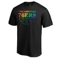 thumbnail image 2 of Men's Black Philadelphia 76ers Team Pride Wordmark T-Shirt, 2 of 3