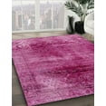 thumbnail image 3 of Ahgly Company Machine Washable Indoor Rectangle Abstract Hot Pink Area Rugs, 3' x 5', 3 of 7