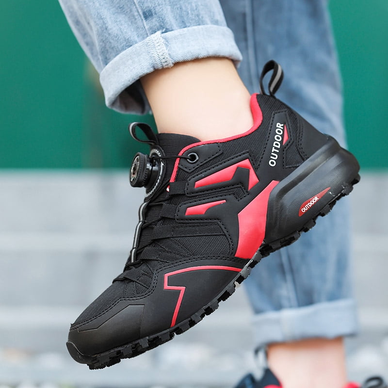 Summer Outdoor Adventure Men Hiking Shoes Breathable Thin Mesh Non Slip Sole Comfortable Lightweight Sneakers Wear Resistant Durable Shoes for Climbing Walking Hiking