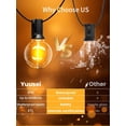 thumbnail image 4 of String Lights for Outside, 200FT Outdoor Patio Lights Waterproof & Shatterproof 100 LED Bulbs(4 Spare) LED Bulbs Connectable for Cafe Patio Backyard Party(2700K), 4 of 10