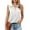 White, variant on Women's Sleeveless Tank Top Collared Zip Front V Neck Casual Blouse Stretchy Solid Color Summer Work Tunic