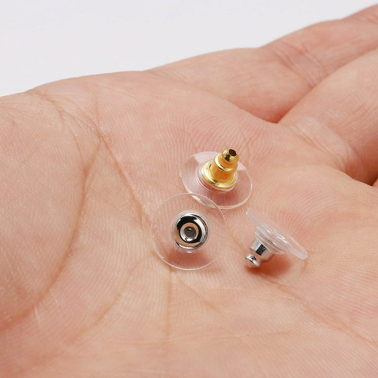 100pcs Plastic Earring Backs Stoppers Earnuts Stud Earring Stopper