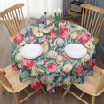 thumbnail image 3 of Pioneer Flower Round Tablecloth 60" X 60",Wrinkle Wipeable Table Cloth for Kitchen Dining Room Picnic Patio Party, 3 of 6