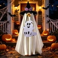 thumbnail image 5 of Halloween Porch Goose Outfits 23 Inch Polyester 3Pcs Ghost Set with Bag for Outdoor Garden Decor Spooky Goose Clothes for Family Yard Orange Purple by MPOISVA, 5 of 8