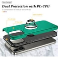thumbnail image 6 of Shockproof Case for iPhone 13 Pro Max, [Embedded Finger Ring]  Grade Phone Case Cover with Reinforced Metal Stand Kickstand [Support Magnetic Car Holder] for iPhone 13 6.7'', Green, 6 of 14