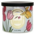 thumbnail image 2 of Mainstays 3-Wick Floral Scene Scented Jar Candle, Cranberry Mandarin, 13 oz, 2 of 6