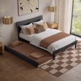 thumbnail image 4 of Phoenix Full Solid Wood Platform Bed with Twin Trundle in Black, 4 of 13