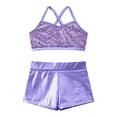 thumbnail image 3 of Alvivi Kids Girls Tankini Outfit Tank Top Bottoms Set Gym Workout Costume 5-14, 3 of 7
