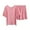 Watermelon Red, variant on Summer Matching Sets For Women Plus Size Clothing Loose Home Suit Set Thin Cardigan Short Sleeved Khaki Outfit Sets L-XL