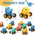 thumbnail image 2 of Juego de coches retráctiles con forma de dinosaurio Manmel, 18 piezas, para niños pequeños, 2 of 7