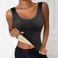 thumbnail image 2 of Women's Cozy Fleece Lined Bra: Double-Sided Velvet Thermal Vest Top, Wirefree Seamless Support with Full Coverage for Fall and Winter Comfort, Warm Lingerie Essential,Black L, 2 of 5