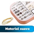 thumbnail image 2 of Set de 2 Joyeros Bluelander, Alajero Organizador para Anillos, Collares, Relojes, Pulseras y Aretes, Impermeable de Cuero, Interior de Terciopelo, Rosa, 2 of 5