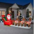 thumbnail image 2 of Home Accents Holiday 12F Giant-Sized LED Santa's Sleigh Scene Inflatable, 2 of 3