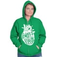 thumbnail image 3 of Powered By Plants Healthy Vegetarian Zip Up Hoodie Men's Women's Brisco Brands 3X, 3 of 5