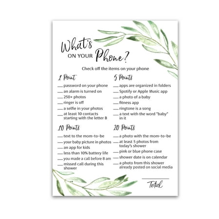 GREENERY Prediction and Advice Cards - Pack of 25 - GENDER NEUTRAL Baby Shower Games, New Parents Mom & Dad to be Mommy & Daddy Message, Floral Green Couples Coed Shower Activity Keepsake G320-PDAV