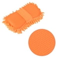 thumbnail image 4 of Uxcell Microfiber Chenille Dry Duster Gloves Washing Cleaning Sponge Mitten, Orange, 4 of 5