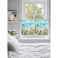 thumbnail image 3 of Blue Summer Beach 2 Panel Kitchen Curtains for Small Windows, Coastal Starfish Shell Nautical Waves Bathroom Tier Curtain, Short Window Treatment for Bedroom/Living Room 55"x36", 3 of 6