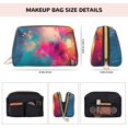 thumbnail image 5 of Cauagu Colorful Lightbulb Abstract Print Large Cosmetic Bag,Portable Cosmetics Pouch Travel Makeup Bag Large Capacity Travel Makeup Case Organizer Makeup Brush Organizer, 5 of 8