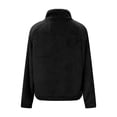 thumbnail image 6 of Womens Fuzzy Fleece Jacket Zip Up Stand Collar Sherpa Coats Casual Winter Warm Fluffy Faux Fur Outwear with Pockets, 6 of 7