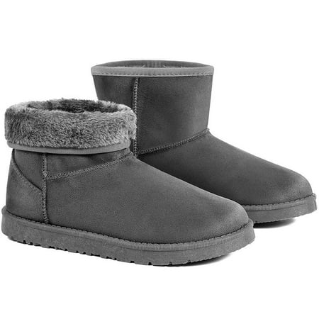 

JOSINY Women‘s Autumn And Winter Fleece Cotton Shoes Waterproof Snow Boots White Short Cotton Boots