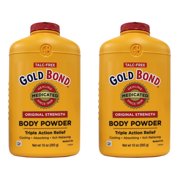 2 Pack - Gold Bond Body Powder Medicated 10 oz Each (Talc-Free)