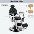 thumbnail image 6 of Black Sliver Barber Chairs for Barbershop, Heavy Duty Hydraulic Reclining Salon Chair for Hair Stylist, All Purpose Beauty Spa Shampoo Tattoo Pedicure Hairdresser Styling, 6 of 8