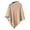 Beige, variant on Side Button Asymmetrical Wool Blend Poncho Cape, Warm Solid Wrap Shawl for Women Fall Winter