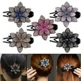 thumbnail image 4 of Hair Barrettes for Women,Rhinestone Flower Hair Clips For Women Crystal Fancy Hair Clips Elegant Thick Long hair Accessories, 4 of 5