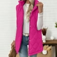 thumbnail image 5 of Xdegoge Women's Long Quilted Vest Zip Up Stand Collar Sleeveless Hooded Puffer Jackets with Pockets 2025 Winter Trendy Thermal Padded Jacket, 5 of 9