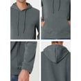 thumbnail image 6 of INSPIRE CHIC Men's Plush Lined Pullover Hoodie Sweatshirts with Pocket M Dark Gray, 6 of 6