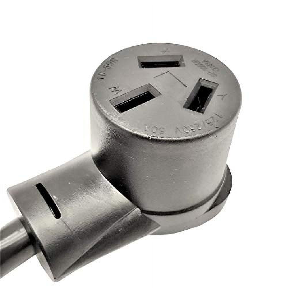 Parkworld 61810 Adapter Cord 4 Prong Generator Plug L14-30P to 10-50R Electric Stove Receptacle, NEMA L14-30 Generator Male to NEMA 10-50R Electric Stove Female, 30A 250V 7500W, 1FT