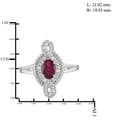 thumbnail image 3 of JewelersClub Ruby Ring Birthstone Jewelry – 0.75 Carat Ruby Sterling Silver Ring Jewelry with White Diamond Accent – Gemstone Rings with Hypoallergenic Sterling Silver Band, 3 of 4